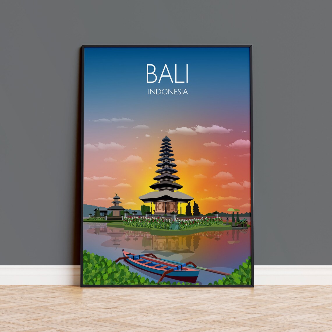 Bali Travel Poster, Indonesia Travel Print