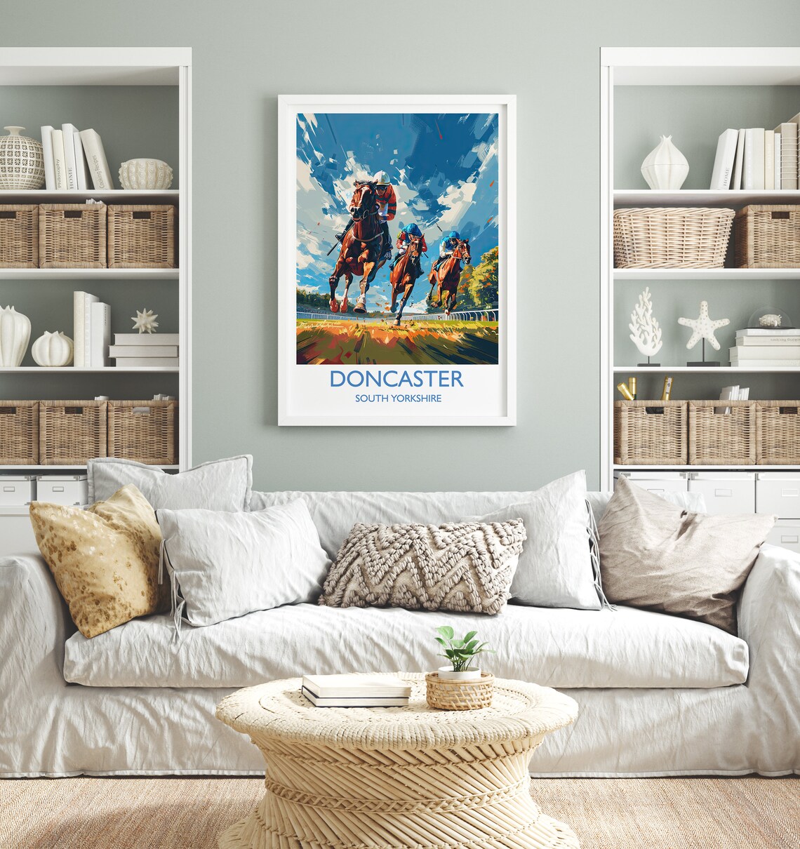 Doncaster South Yorkshire Horse Racing Jockeys Sport Travel Poster - Image 4