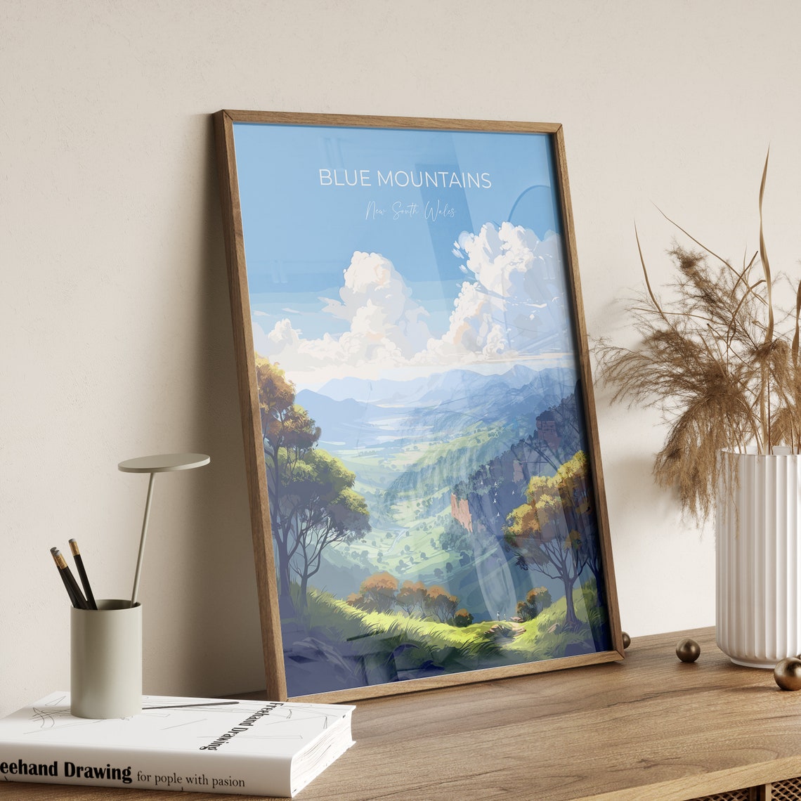 Blue Mountains New South Wales Eucalyptus Valley View Travel Poster - Image 2