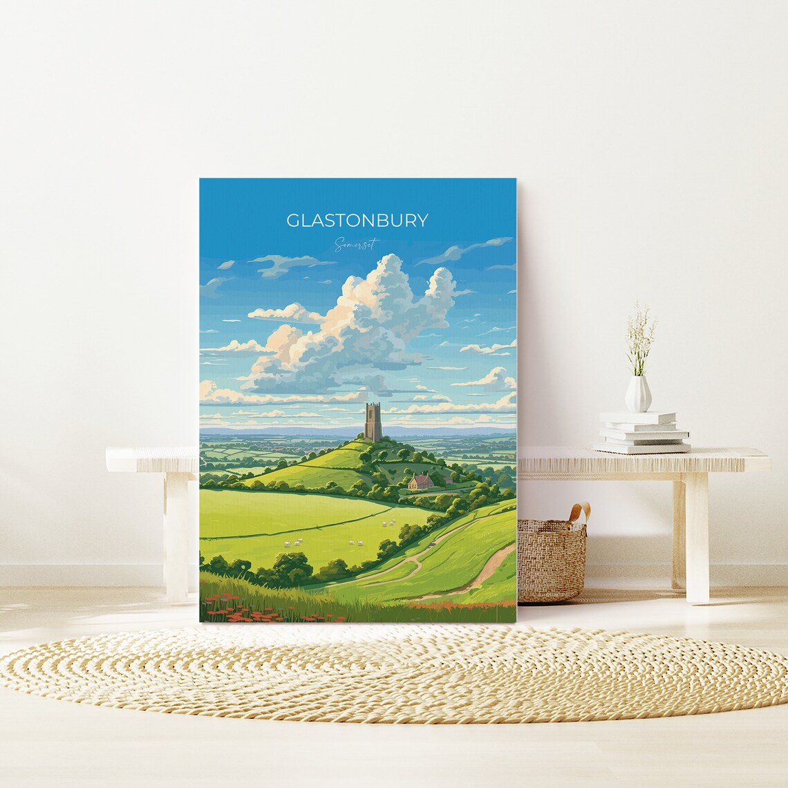 Glastonbury Travel Poster, Somerset England - Image 3