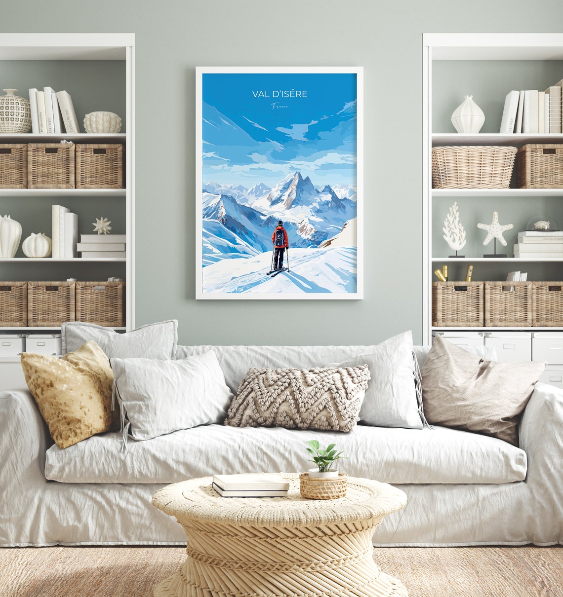 Val Disere Wall Art Travel Poster Travel Print Of Val Disere Ski Poster Val Disere Art Gift French Ski Art Lovers Travel Gift - Image 4