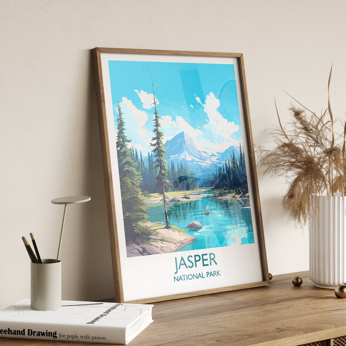 Jasper National Park Travel Poster, Canada Travel - Image 3