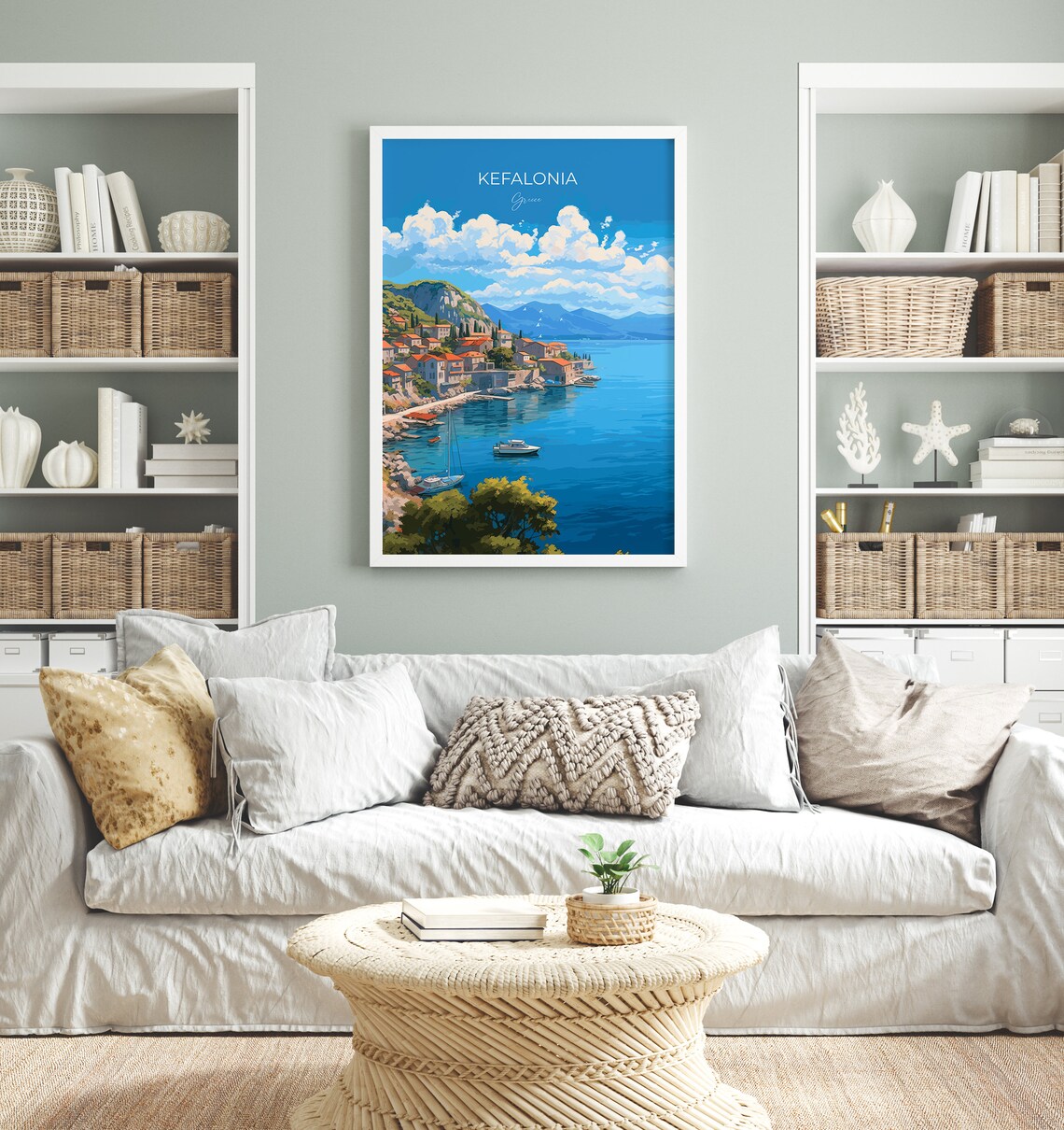 Kefalonia Seaside Village Harbour Greece Ionian Island Bay Poster - Image 3
