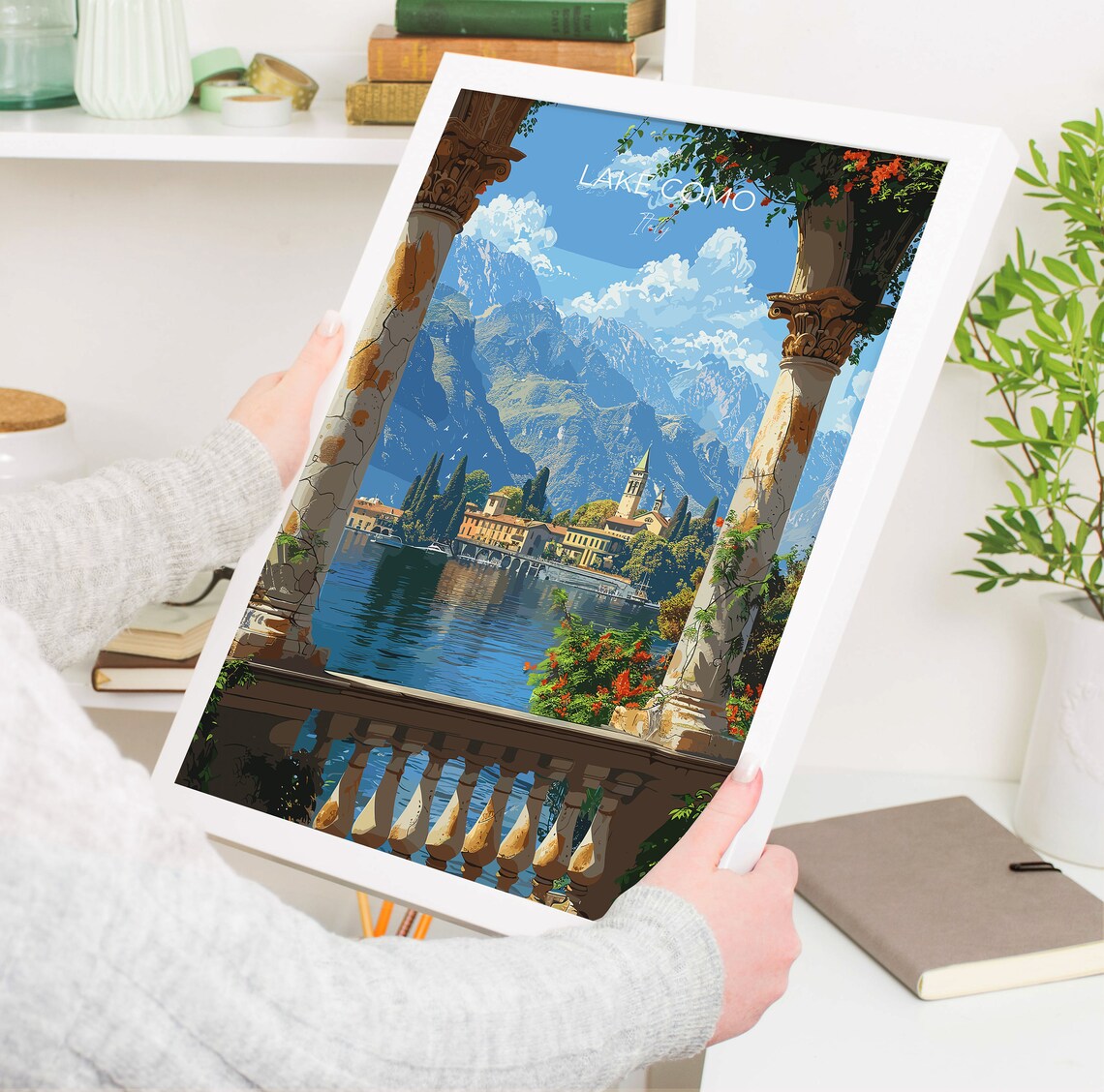 Lake Como Travel Poster, Italy Lakes Art Print - Image 3