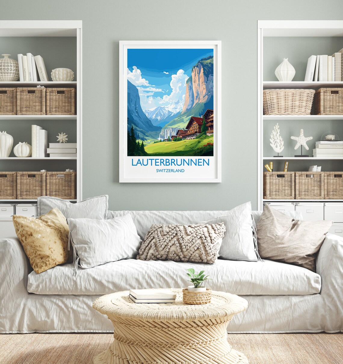 Lauterbrunnen Travel Poster, Switzerland Art Print - Image 4