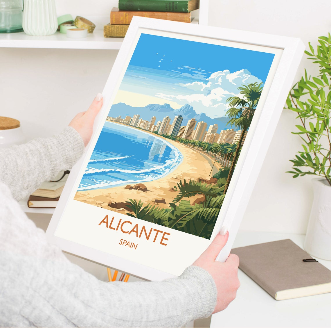 Alicante Travel Print Wall Art Travel Poster Of Alicante Spain Alicante Art Gift Spanish Coast Art - Image 5