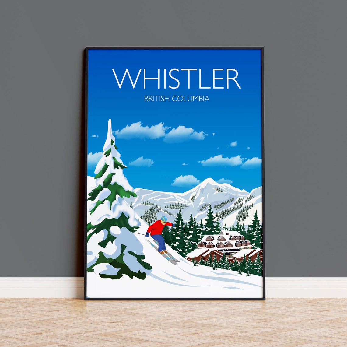 Travel Poster Of Whistler Travel Print Of Whistler Whistler British Columbia Canada Canada Travel Poster
