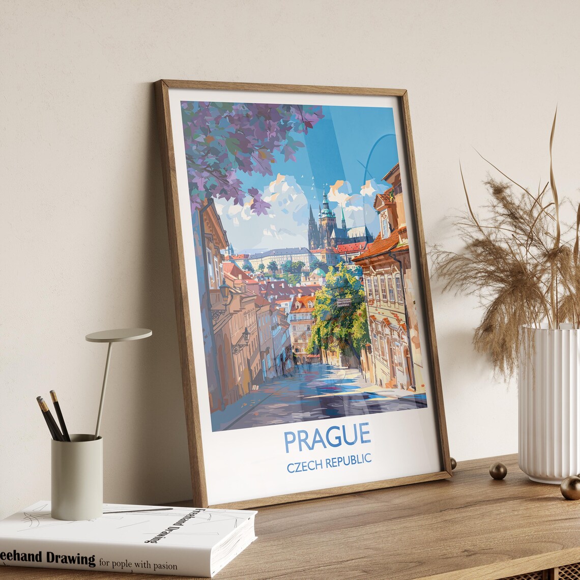 Prague Travel Poster, Czech Republic City Art - Image 2