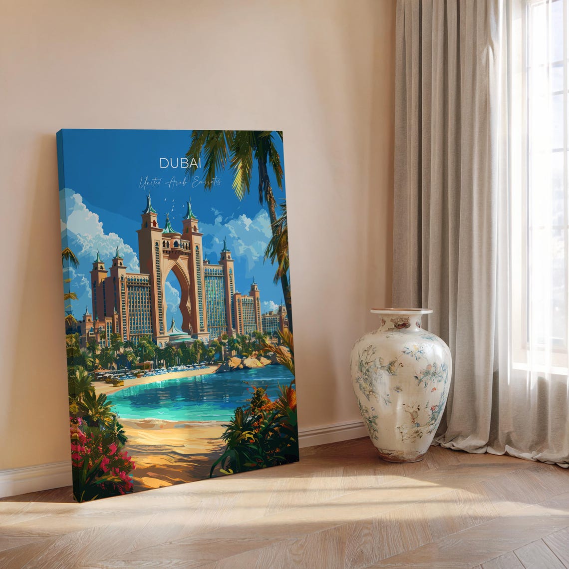 Atlantis The Palm Beachfront Resort View Dubai Travel Poster - Image 2