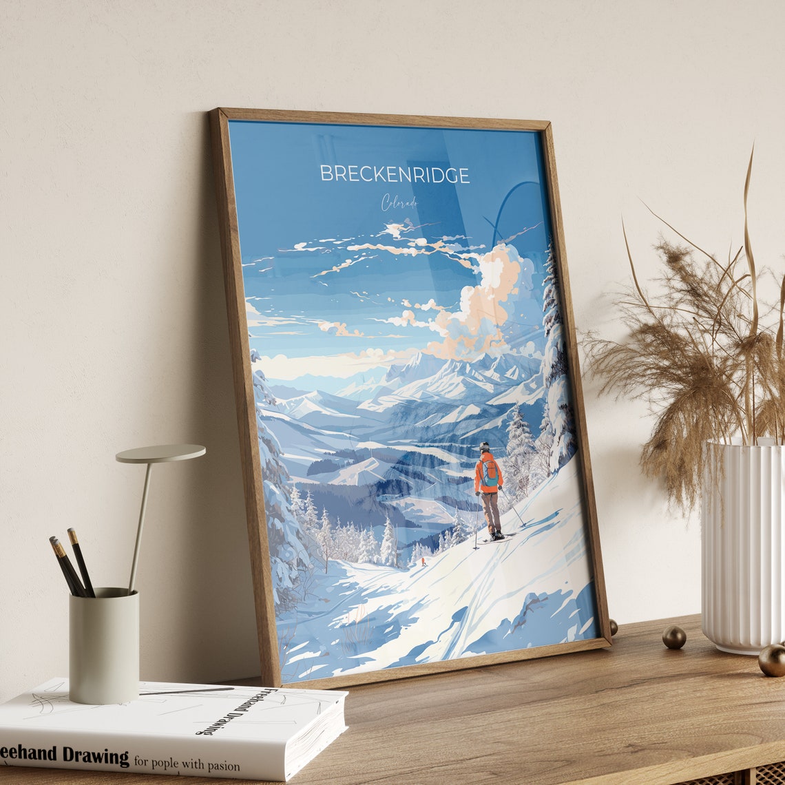 Breckenridge Travel Poster Wall Art Travel Print Of Breckenridge Colorado Usa Breckenridge Art Lovers Gift - Image 2