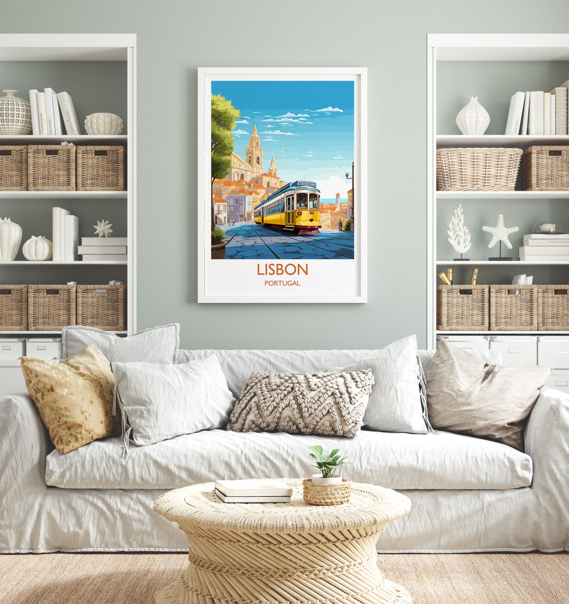 Lisbon Travel Print Wall Art Travel Poster Of Lisbon Lisbon Art Print Portugal Wall Print Lisbon Gift Lisbon Tram Artwork - Image 4
