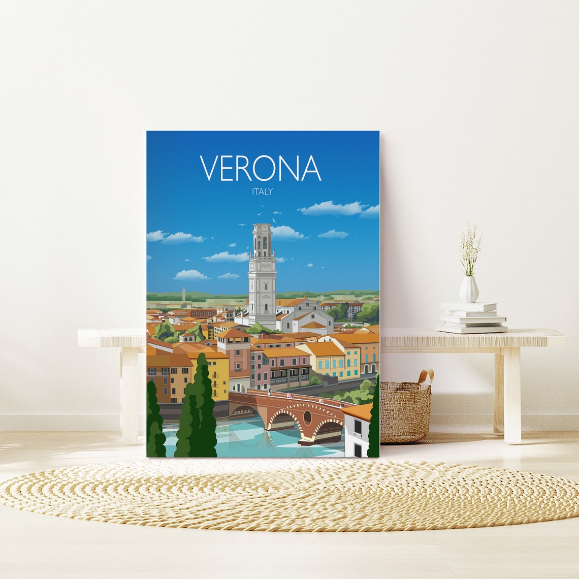 Travel Poster Of Verona Travel Print Of Verona Verona Poster Verona Italy Italy Travel Poster - Image 2