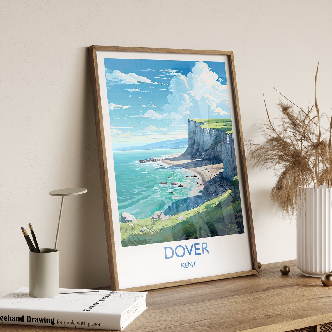 Dover Travel Poster, Kent Coast Art Print - Image 3