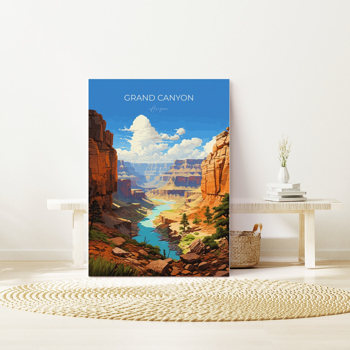 Grand Canyon Travel Poster Wall Art Travel Print Of Grand Canyon Grand Canyon Art Lovers Gift Arizona Usa Travel Art - Image 2