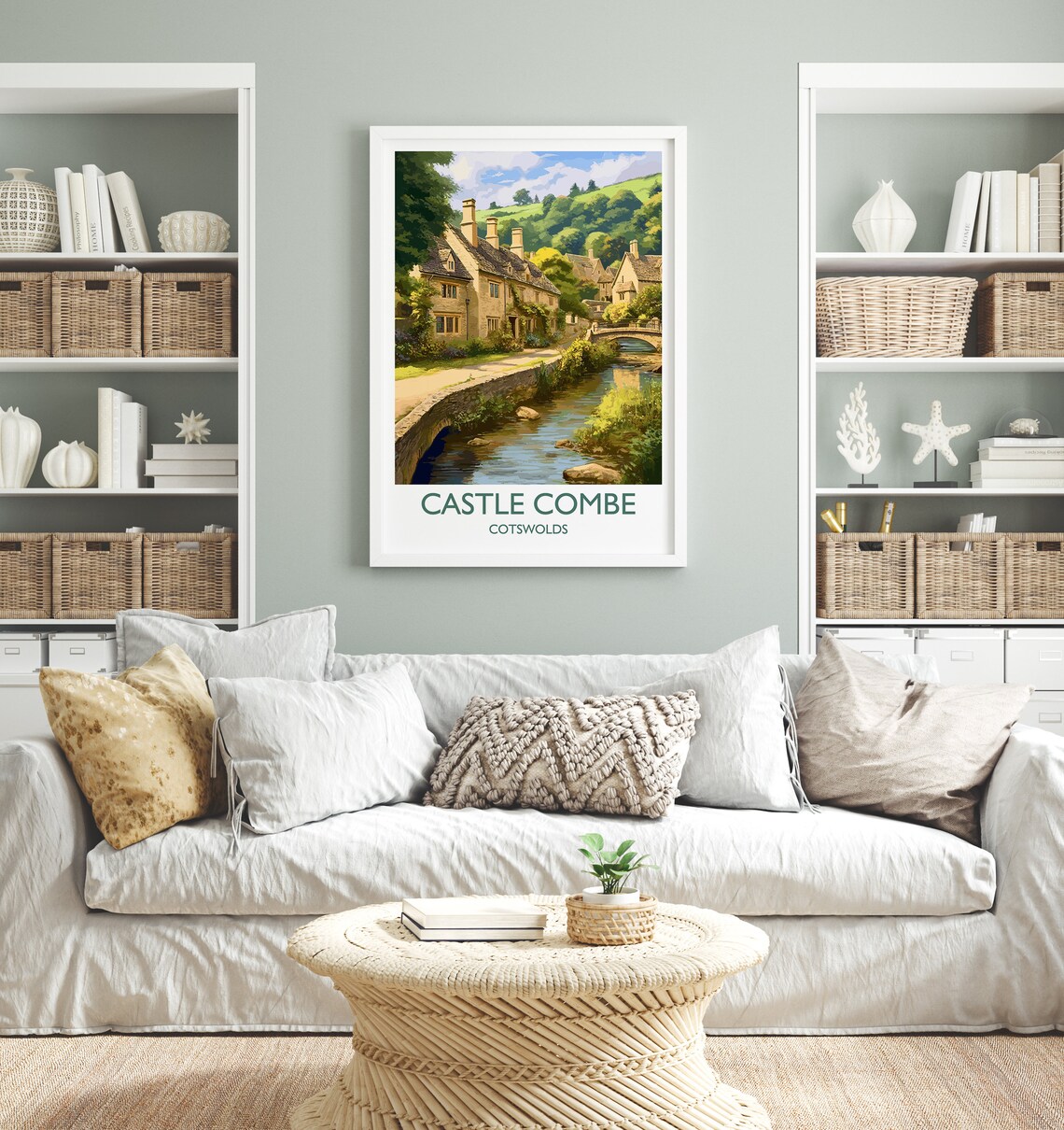 Castle Combe Travel Poster, Cotswolds England - Image 4