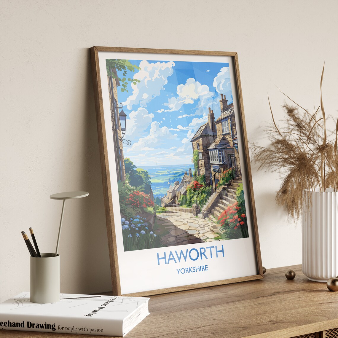 Haworth Travel Poster, Yorkshire Village Art Print - Image 3