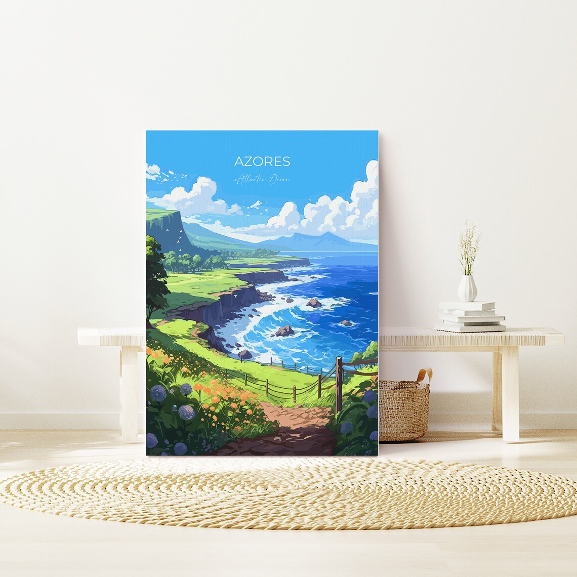 Azores Travel Poster, Atlantic Ocean Wall Art - Image 3