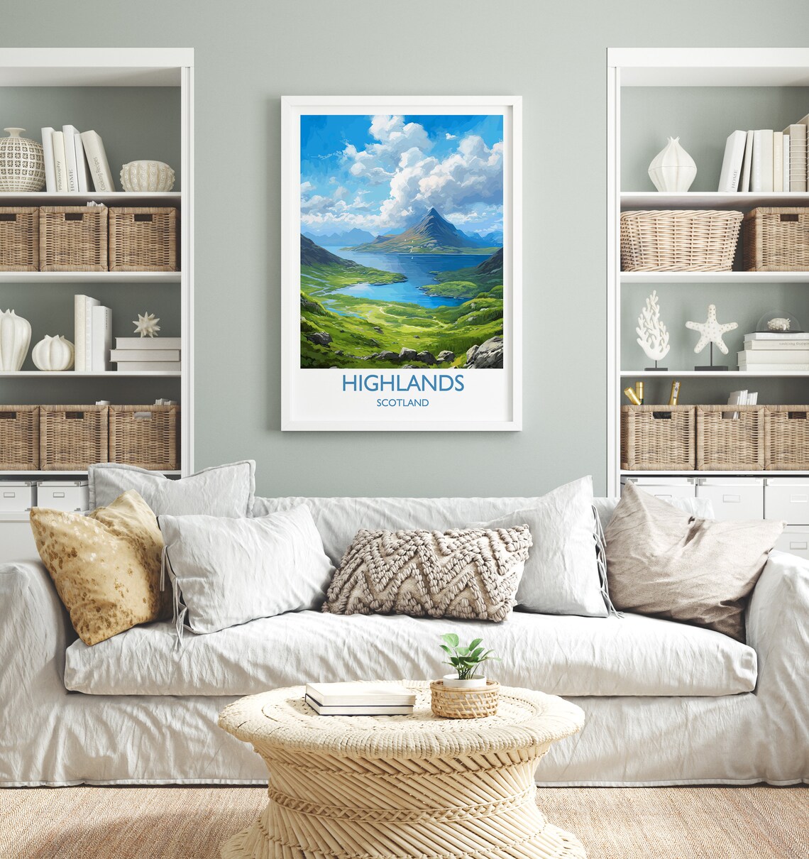 Scottish Highlands Mountain Loch Rugged Scenery Travel Poster - Image 4