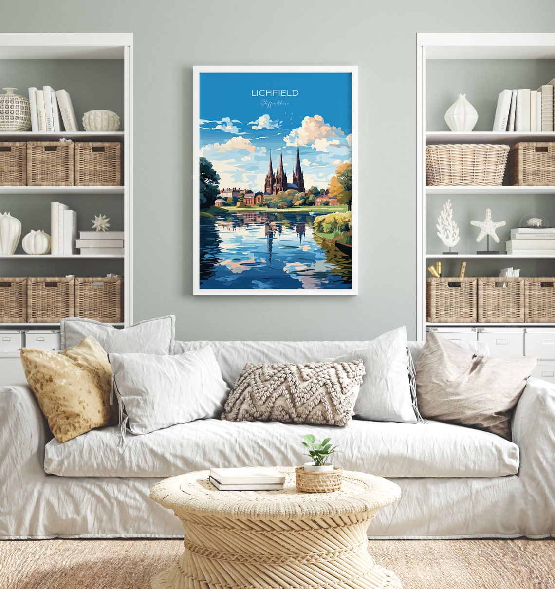 Lichfield Travel Poster Travel Print Of Lichfield England Staffordshire Art Lichfield Art Lovers Gift Wall Art Print - Image 4