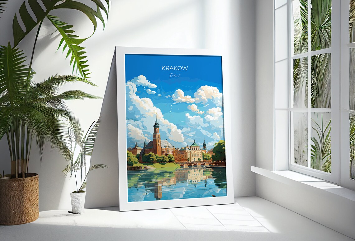 Krakow, Poland Travel Poster, City Wall Art Print - Image 3