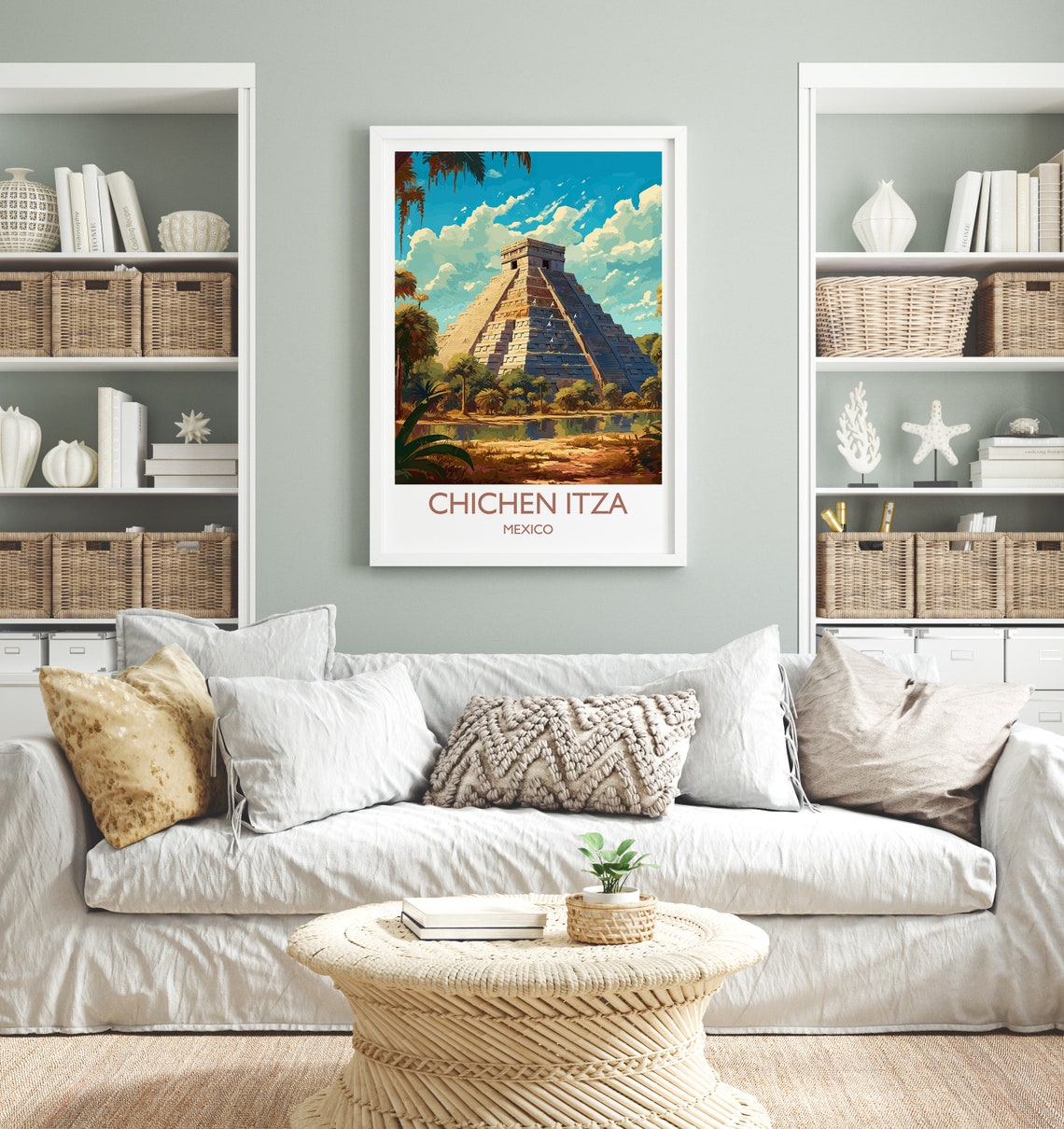 Chichen Itza Poster Travel Print Of Chichen Itza Mexico Chichen Itza Gift Travel Gift - Image 4