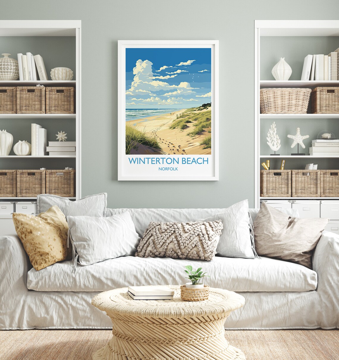 Winterton Beach Travel Poster, Norfolk England - Image 2