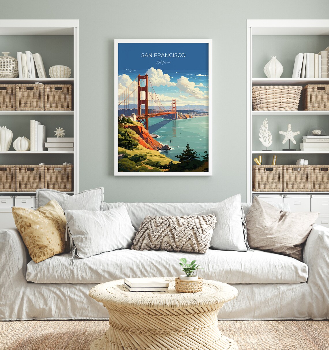 San Francisco Travel Poster, California Cityscape - Image 4