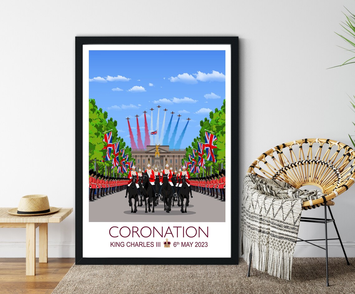 London Coronation Poster, King Charles III Travel