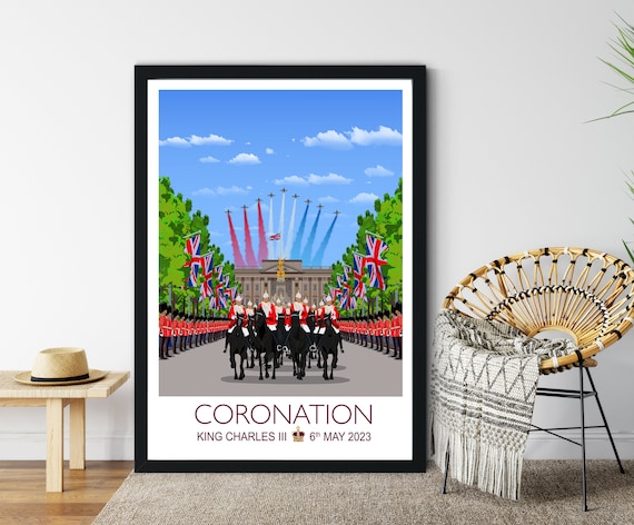 London Coronation Poster, King Charles III Travel