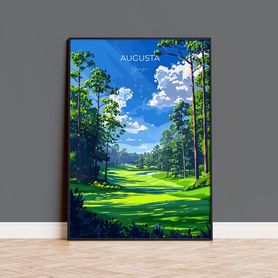 Augusta National Travel Poster Travel Print Of Augusta National Golf Course Masters Poster Augusta National Art Lovers Gift Usa Gift