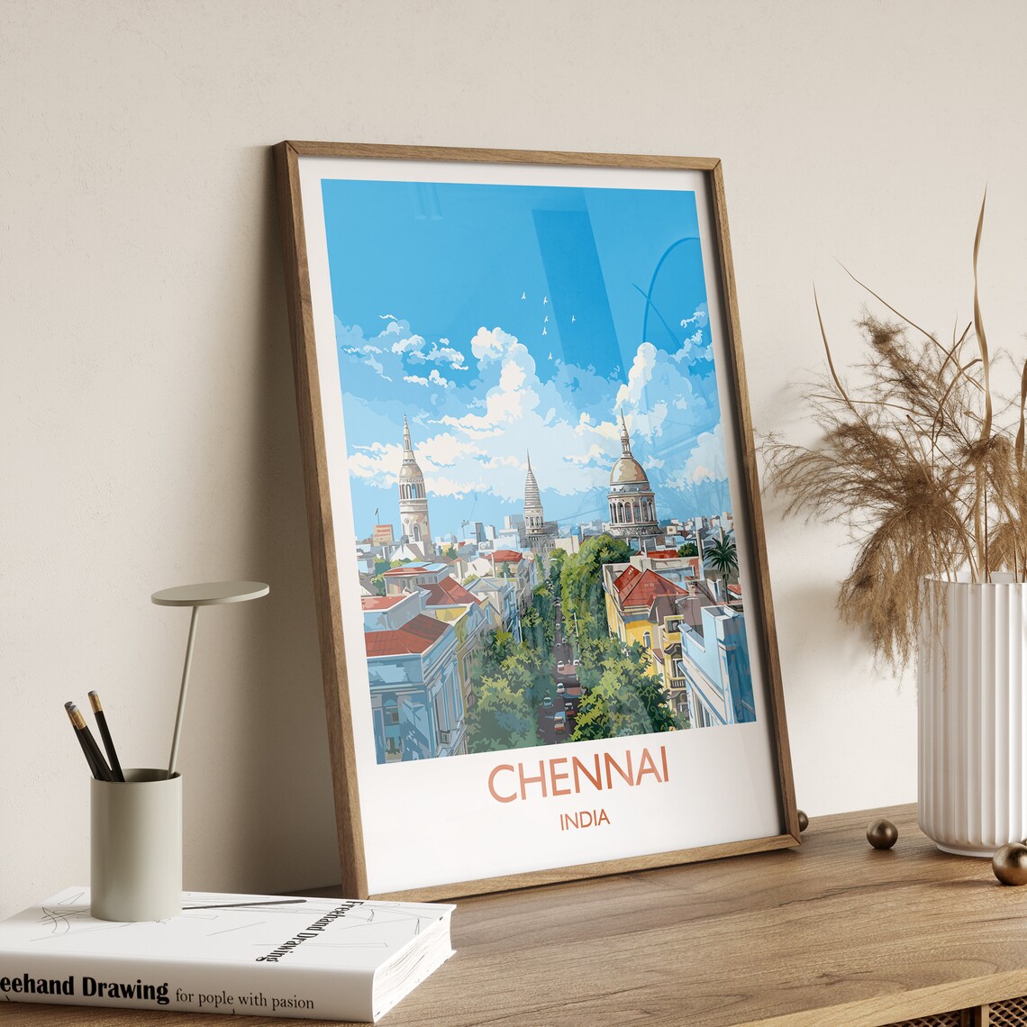 Chennai Travel Poster, India Wall Art Print - Image 3