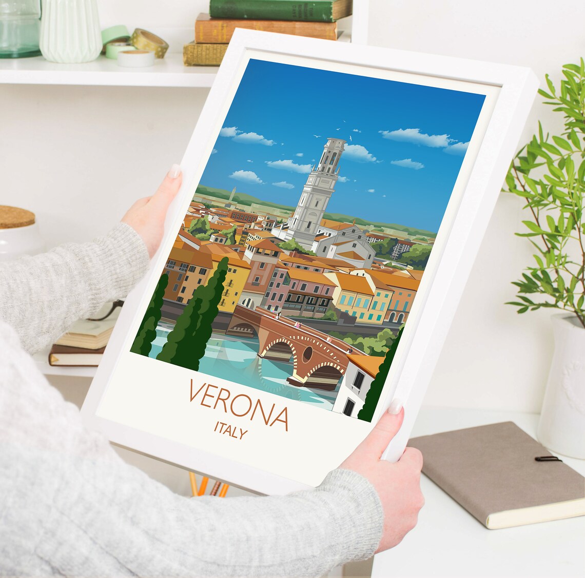 Verona Travel Poster, Italy Travel Poster Art Print - Image 5