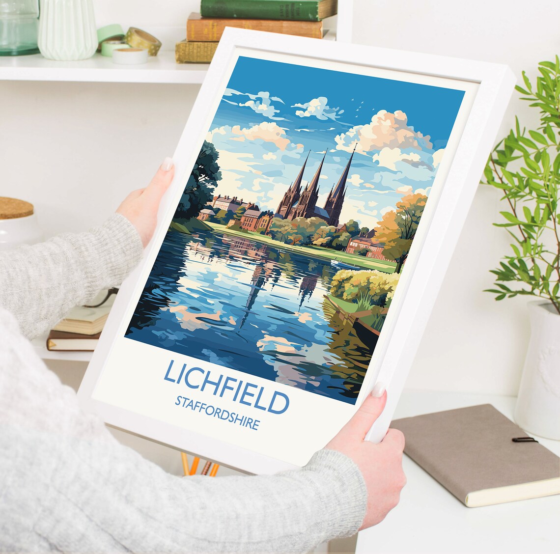 Lichfield England Staffordshire Travel Poster - Image 5