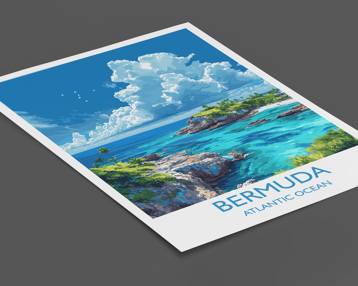 Bermuda Travel Poster, Atlantic Ocean Wall Art - Image 2