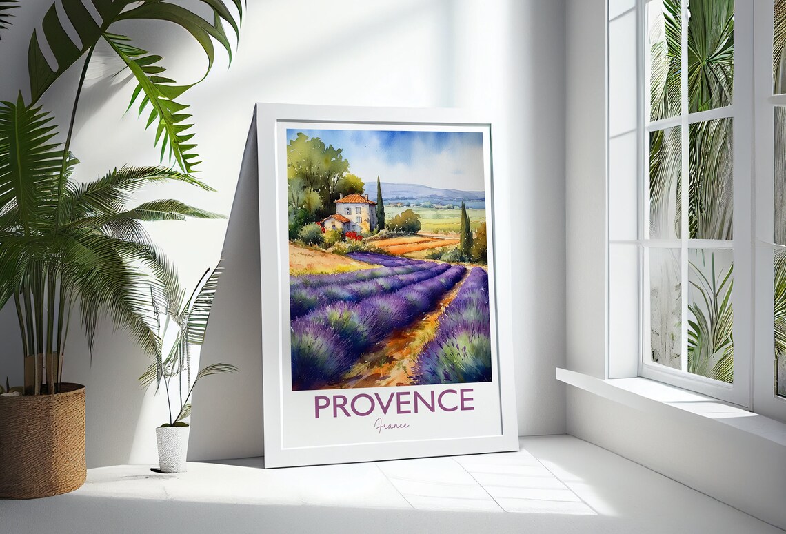 Provence Travel Print Travel Poster Of Provence France Provence Gift Travel Watercolour Gift - Image 2
