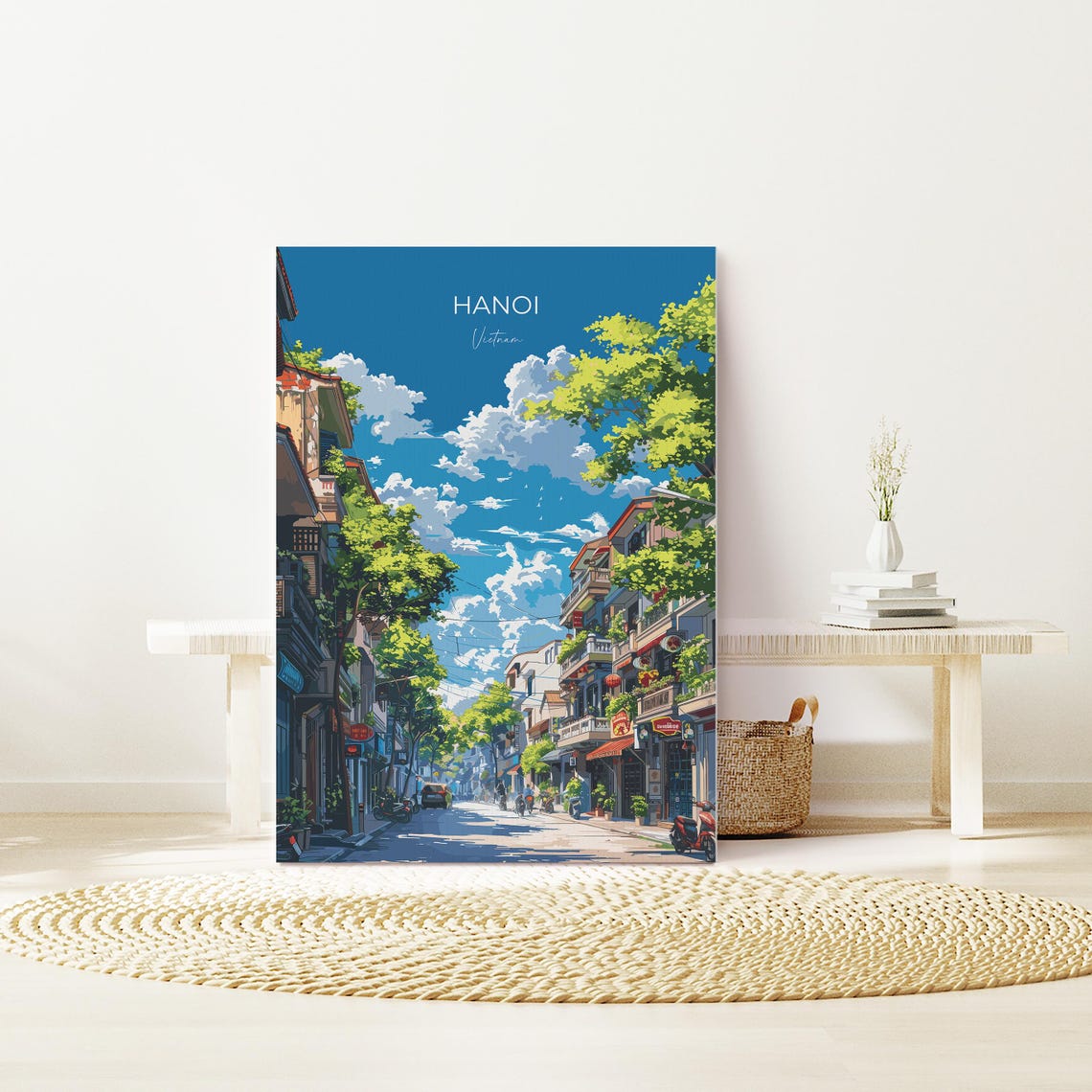 Hanoi Travel Poster Travel Print Of Hanoi Vietnam Asia Hanoi Art Lovers Gift Vietnam Gift Wall Art Print - Image 2