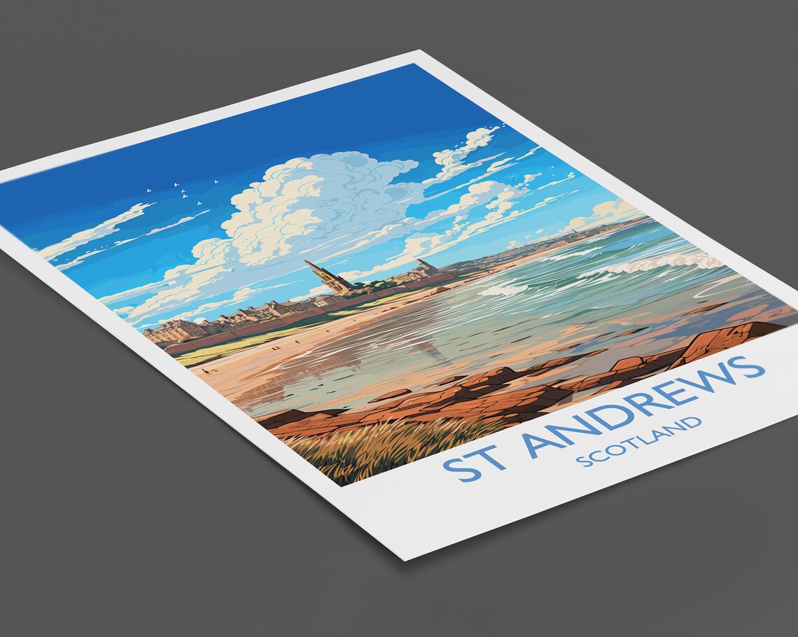 St Andrews Travel Poster, Scotland Art Print - Image 2
