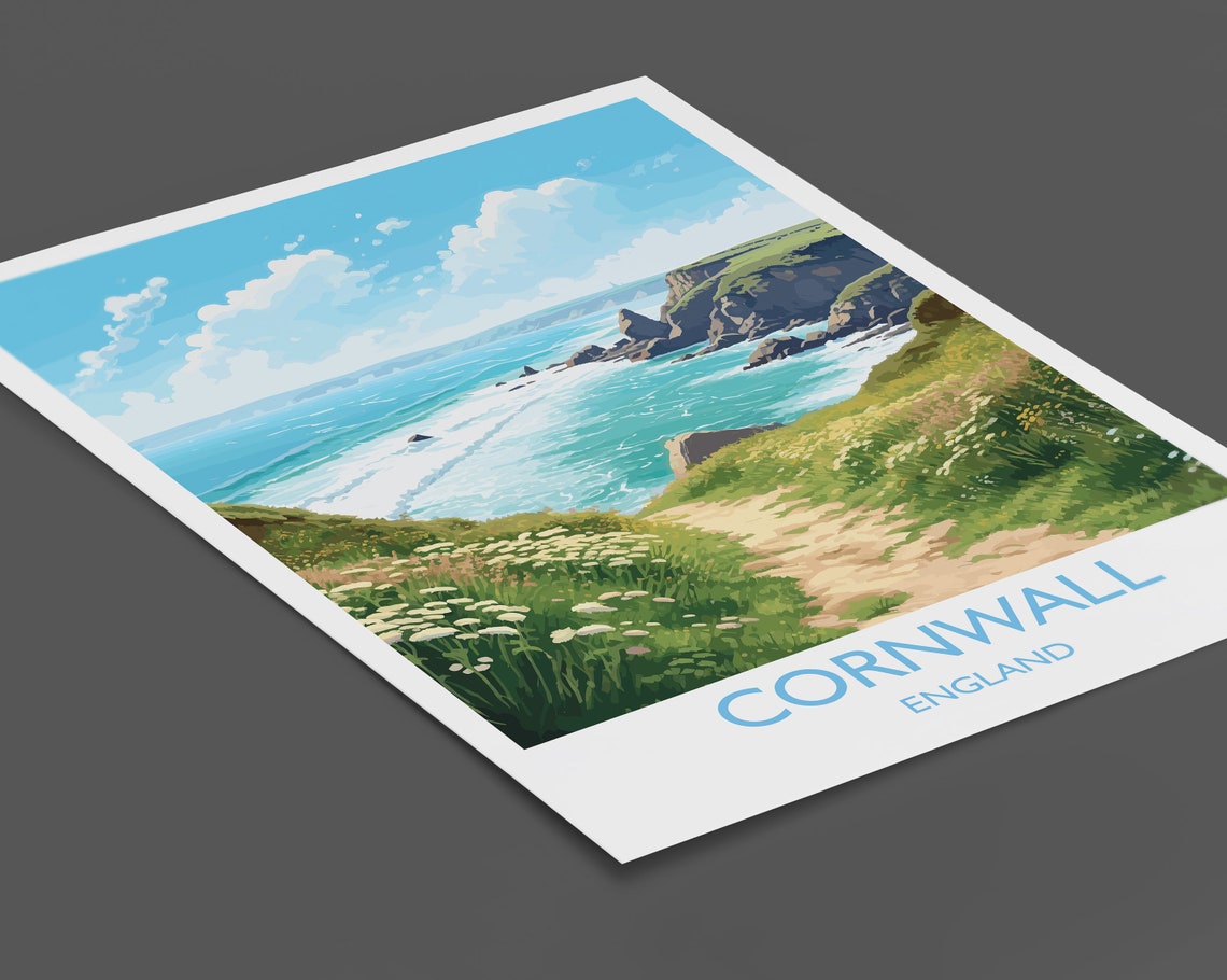 Cornwall England Gift Travel Poster - Image 2
