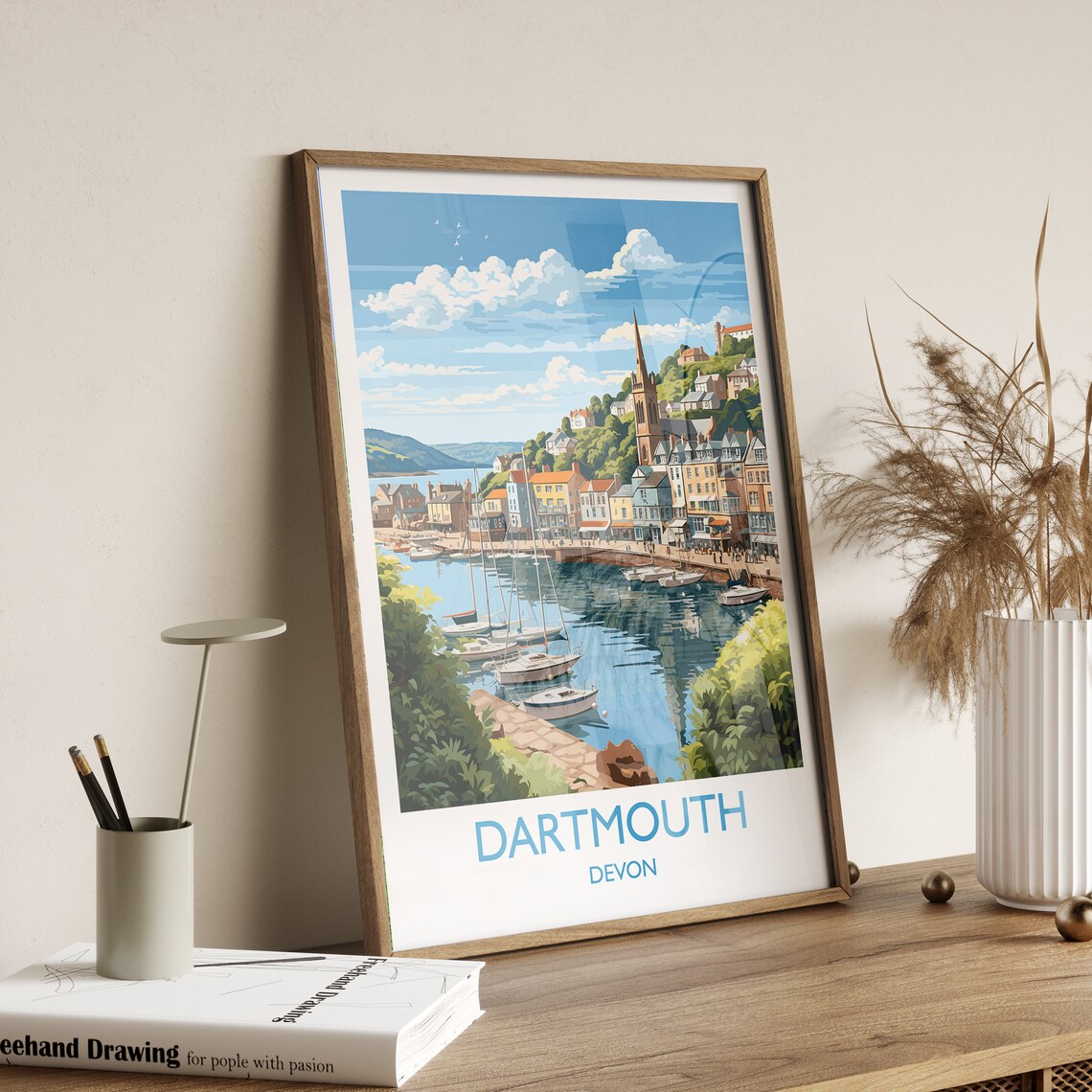 Dartmouth Travel Poster, Devon England Art Print - Image 3