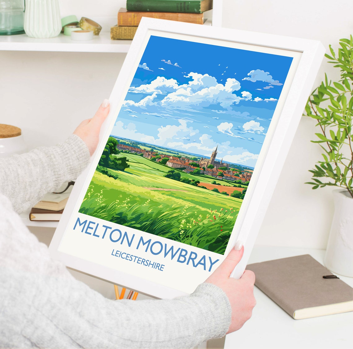 Melton Mowbray Travel Print Wall Art Travel Poster Of Melton Mowbray England Leicestershire Art Lovers Gift English Countryside - Image 5