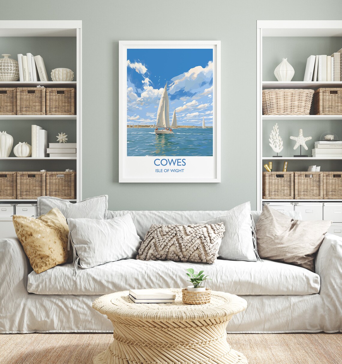 Cowes Travel Poster, Isle Of Wight Sailing Art - Image 4