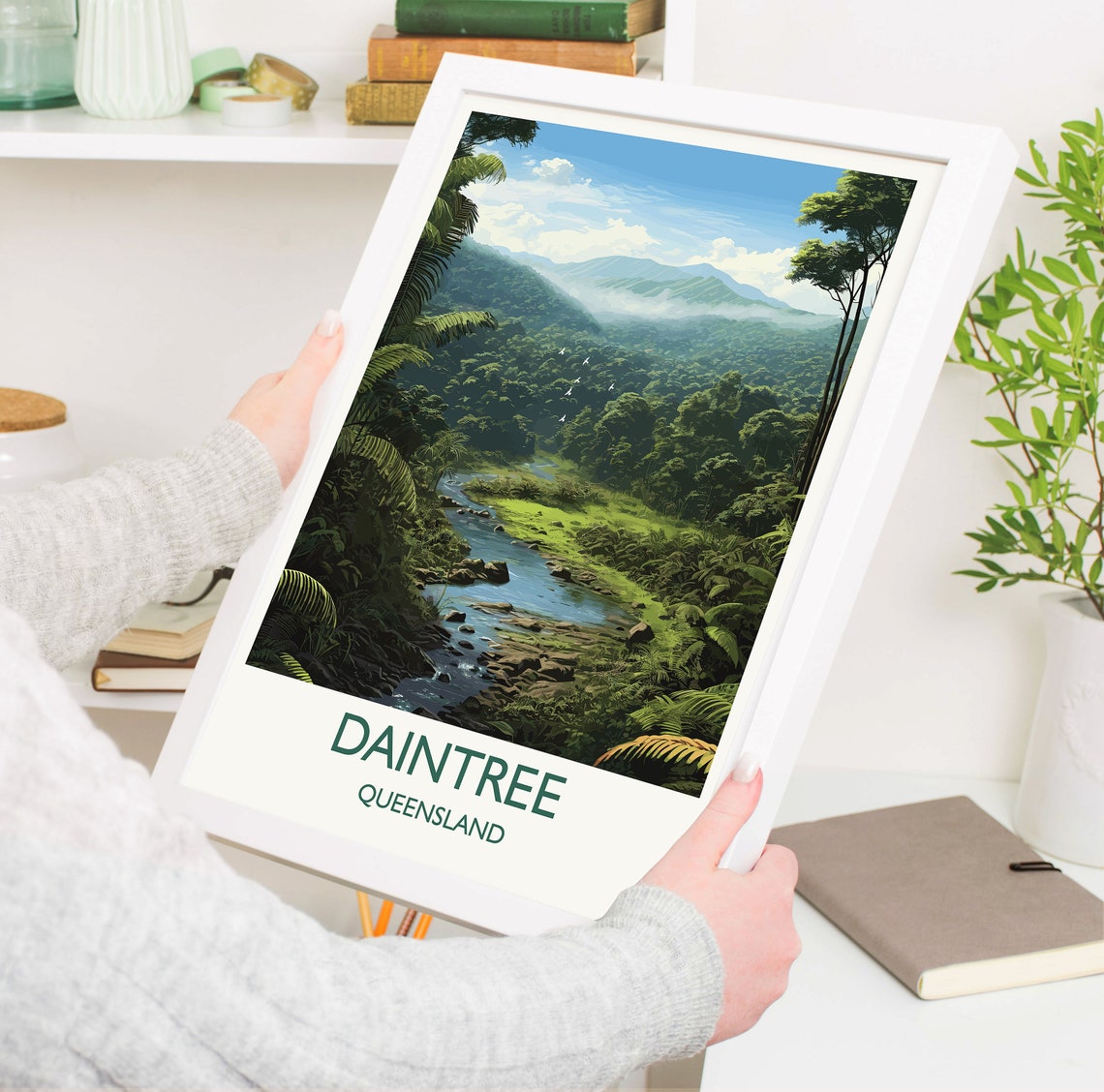 Daintree Queensland Rainforest Stream Lush Valley Nature Travel Poster - Image 5