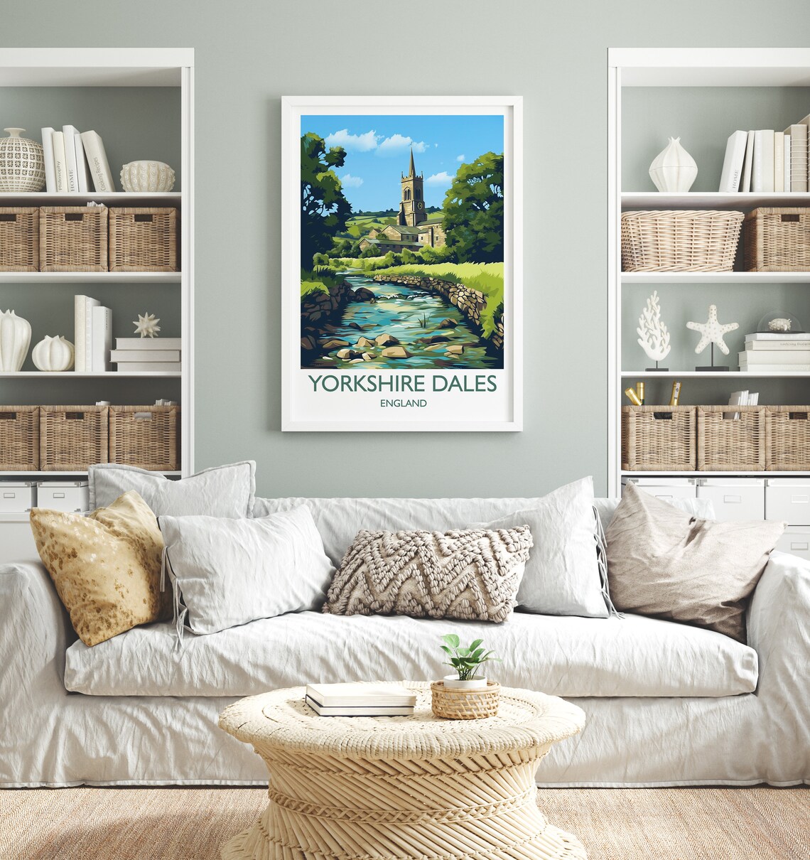 Yorkshire Dales Travel Poster Travel Print Of Yorkshire Dales England Yorkshire Dales Art Yorkshire Dales Gift Wall Art Print - Image 4