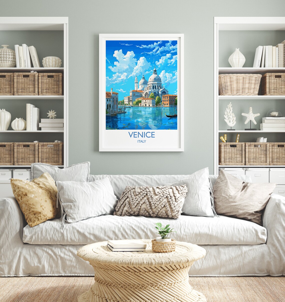Venice Italy Grand Canal Santa Maria Salute Gondola Art Poster - Image 4
