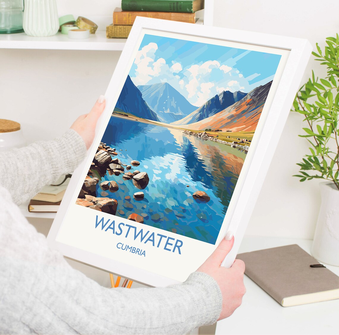 Wastwater Travel Poster, Lake District Art Print - Image 5