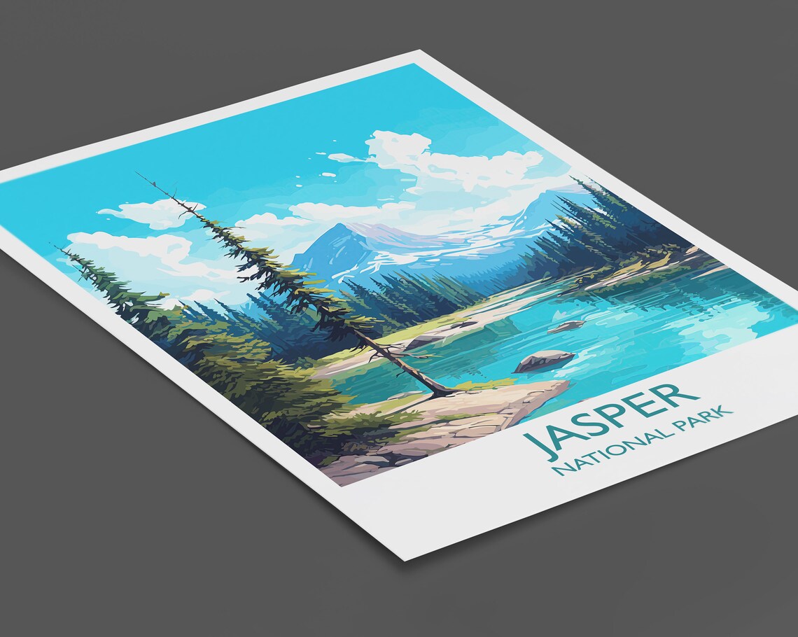 Jasper National Park Travel Poster, Canada Travel - Image 2