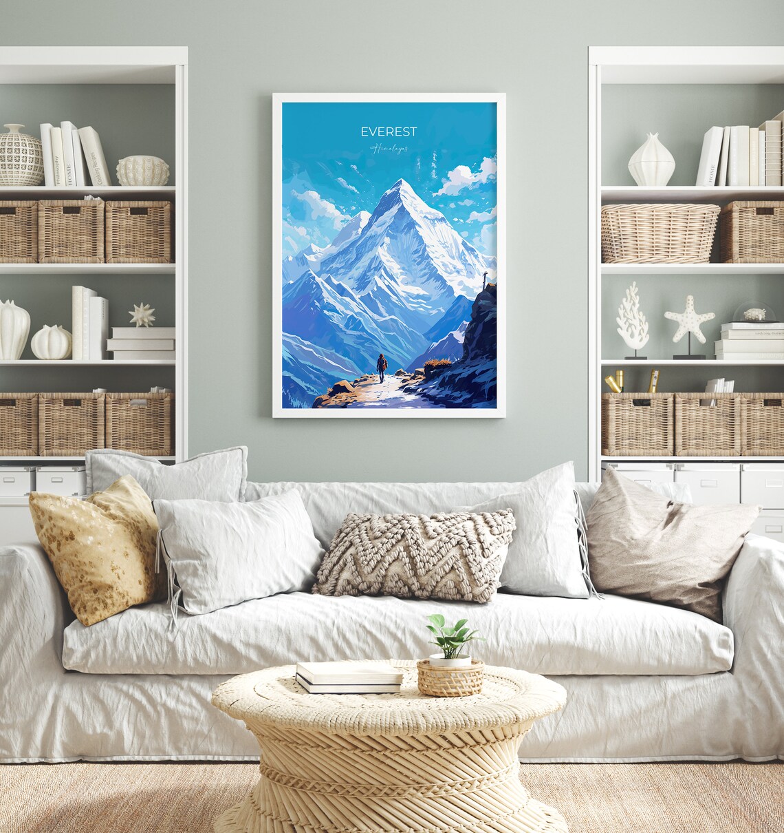 Everest Travel Poster, Himalayas Wall Art Print - Image 4
