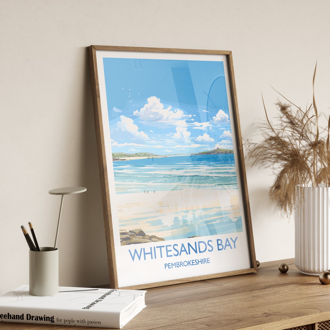 Whitesands Bay Pembrokeshire Beach Surf Wales Coast View Poster - Image 3