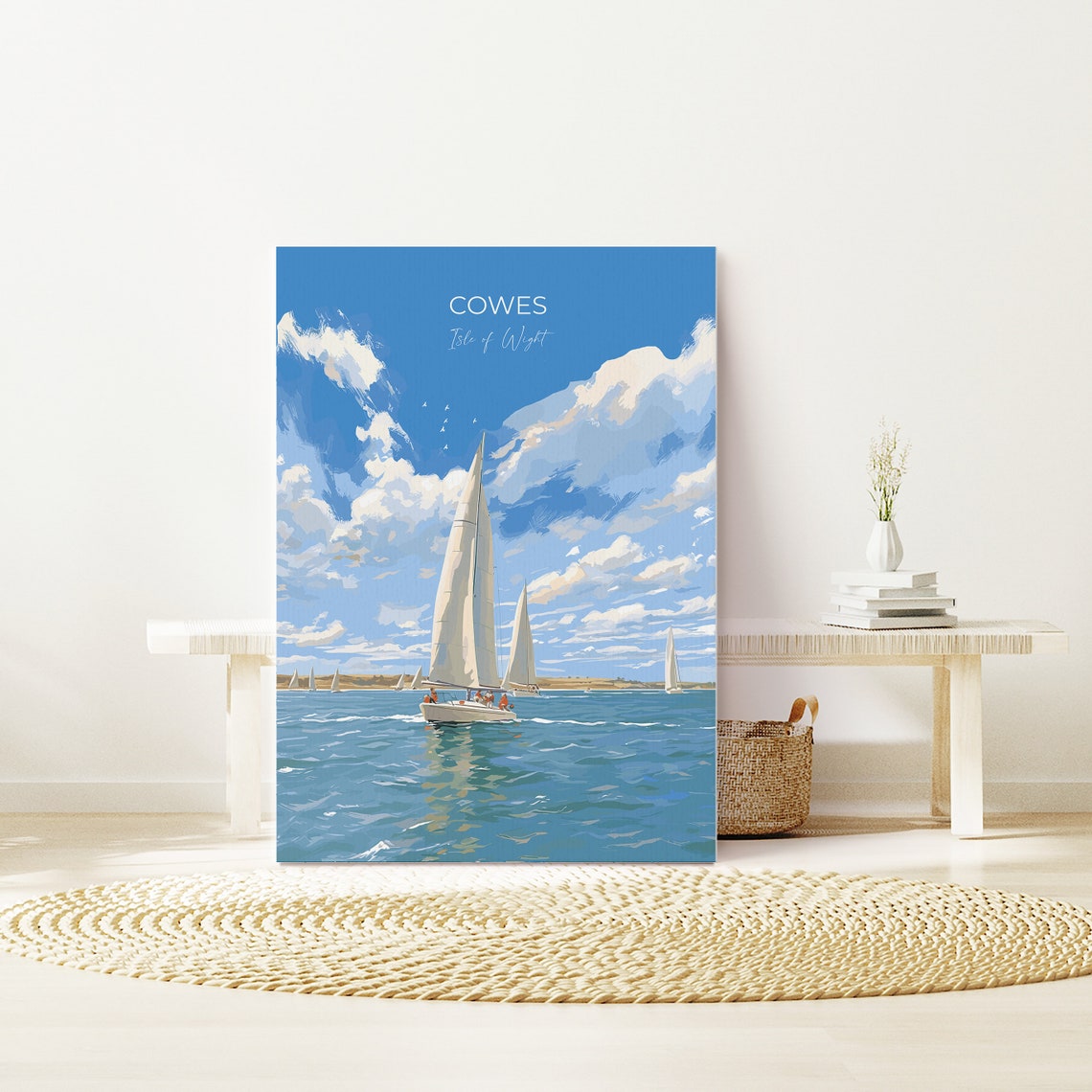 Cowes Travel Print Travel Poster Of Cowes Cowes Gift Cowes Art Sailing Art Isle Of Wight Gift - Image 2