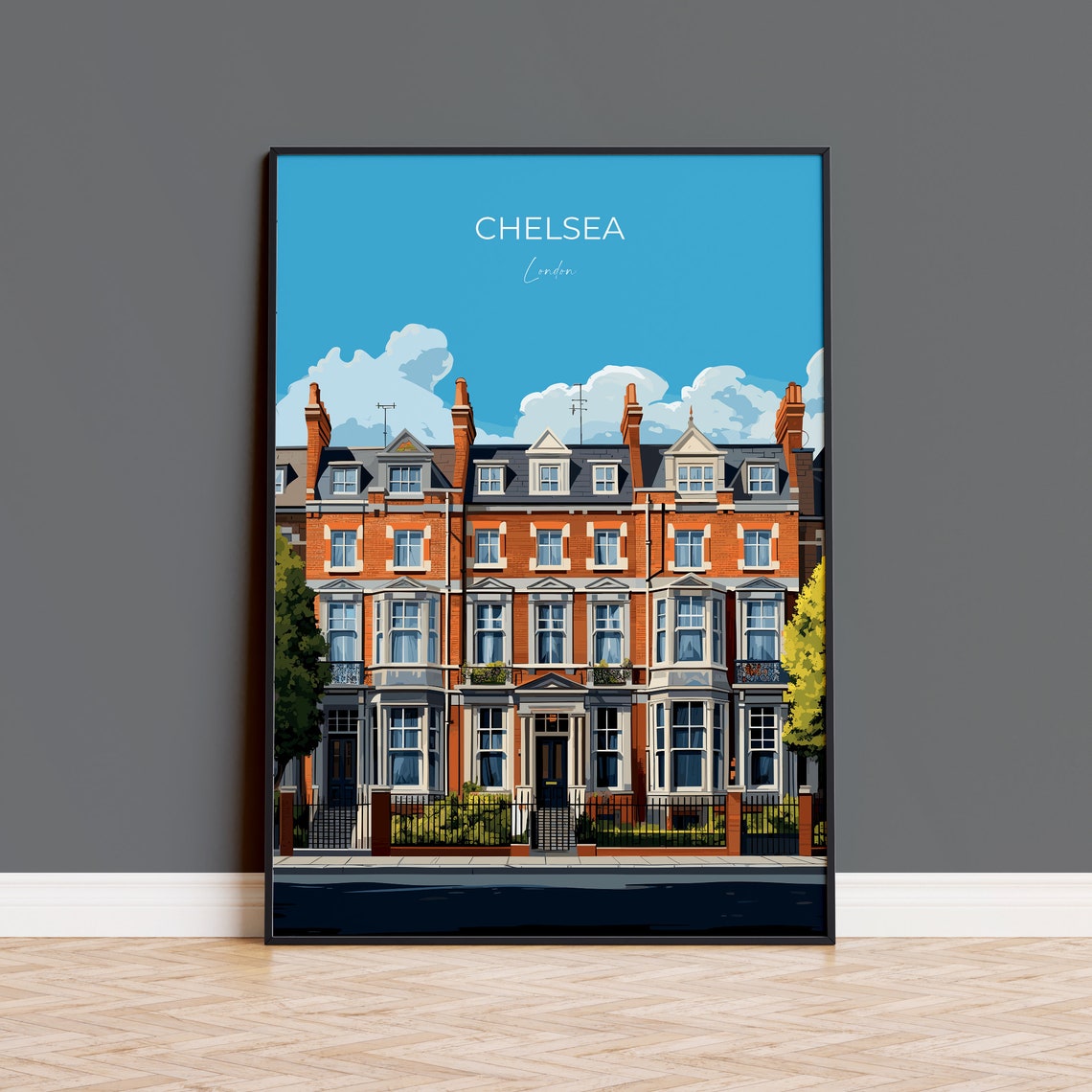 Chelsea Travel Poster Wall Art Travel Print Of Chelsea London Poster Chelsea Gift Chelsea Art London Art Uk Travel Gift